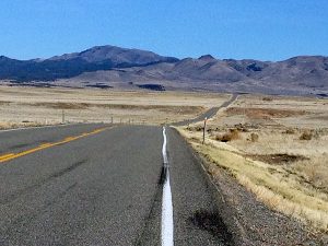 Image of the road surrounded by Utah scenery